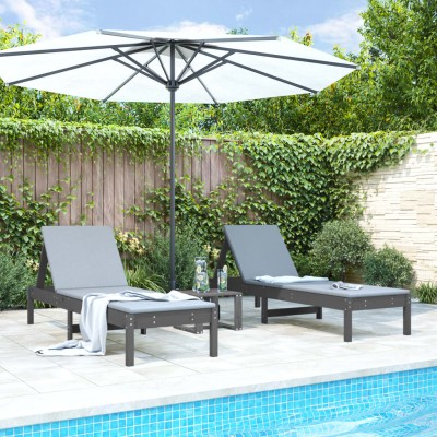 Sunbeds, 2 pcs., gray,...