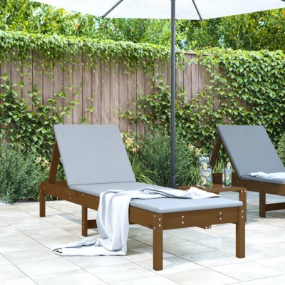 Sun lounger, honey brown,...