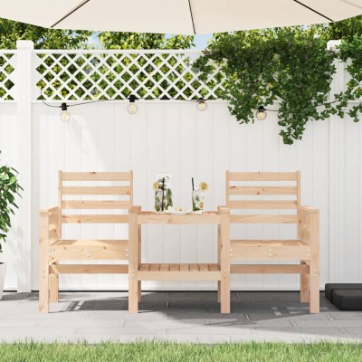 Double garden bench with...