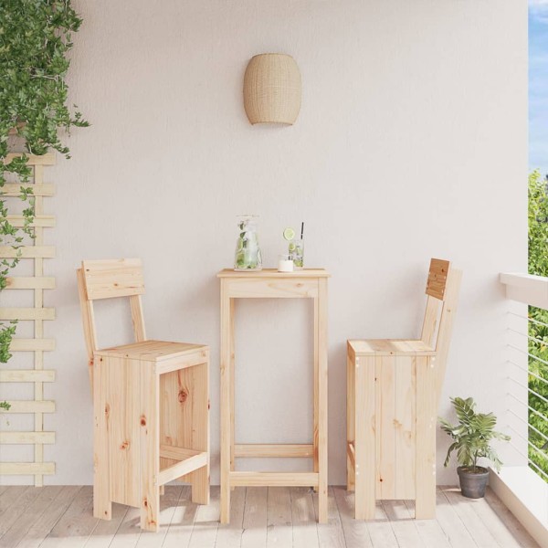 Bar stools, 2 pcs., 40x48.5x115.5cm, solid pine wood