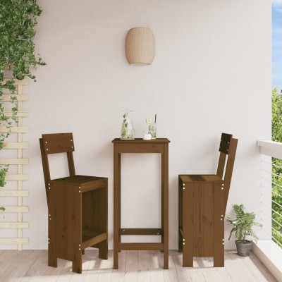 Bar stools, 2 pcs., honey...