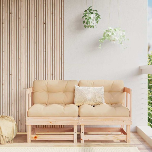 Corner garden sofa parts, 2 pcs., solid pine wood
