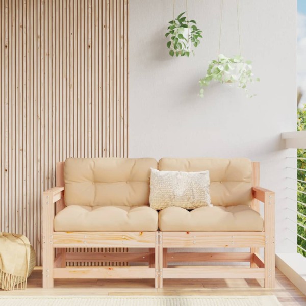 Corner garden sofa parts, 2 pcs., solid pine wood