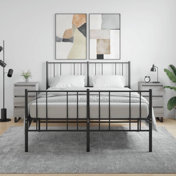 Bedside cabinets, 2 pcs., gray oak, 40x35x69cm, wood