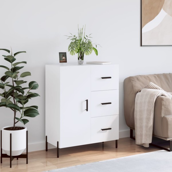 Side cabinet, white, 69.5x34x90cm, processed wood