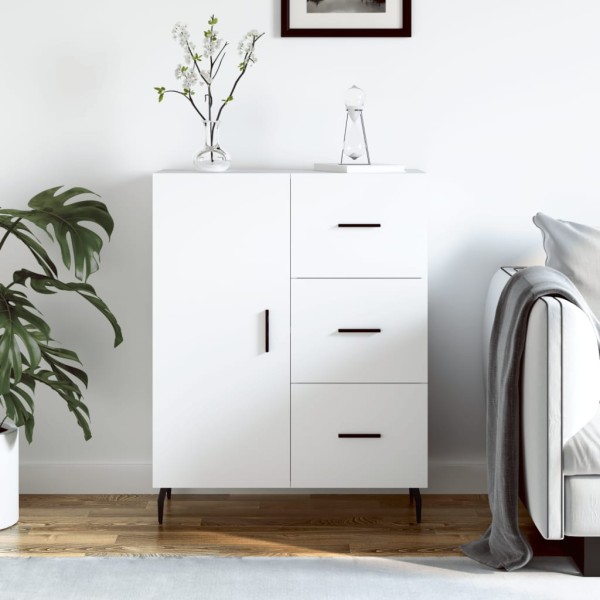 Side cabinet, white, 69.5x34x90cm, processed wood