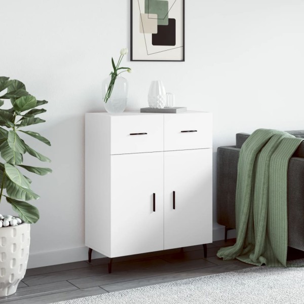 Side cabinet, white, 69.5x34x90cm, processed wood