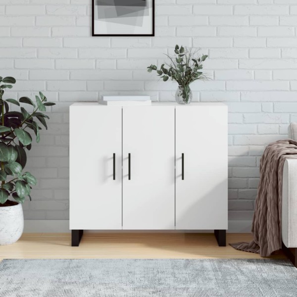 Side cabinet, white, 90x34x80cm, processed wood