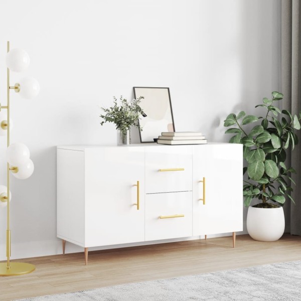 Side cabinet, white, 100x36x60cm, treated wood, glossy