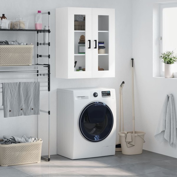 Wall-mounted cabinet, white, 69.5x34x90cm