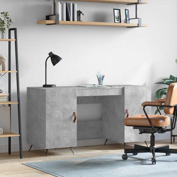 Desk, concrete gray, 140x50x75cm, treated wood