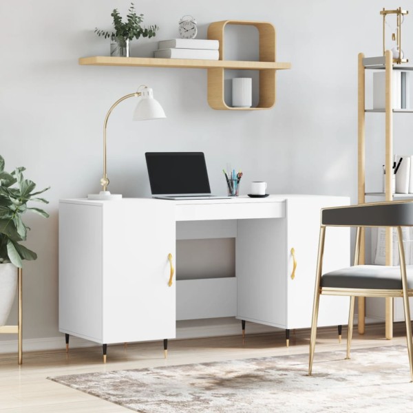 Desk, white, 140x50x75cm, processed wood