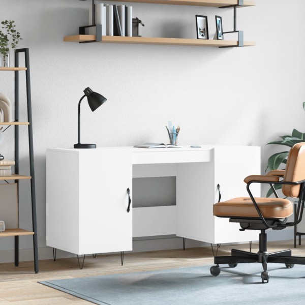 Desk, white, 140x50x75cm, processed wood