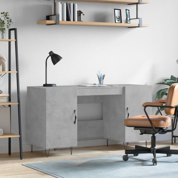 Desk, concrete gray, 140x50x75cm, treated wood