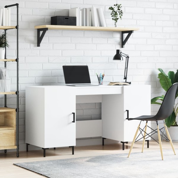 Desk, white, 140x50x75cm, processed wood