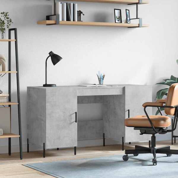Desk, concrete gray, 140x50x75cm, treated wood