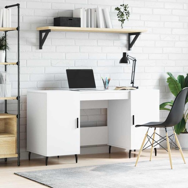 Desk, white, 140x50x75cm, processed wood