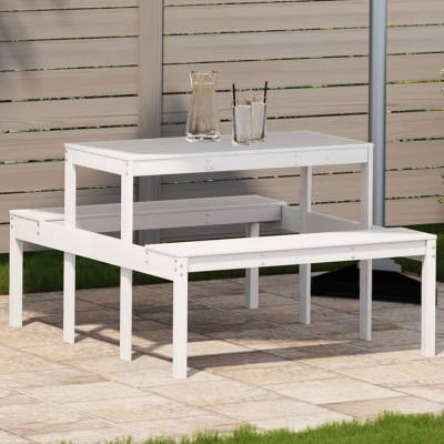 Picnic table, white,...