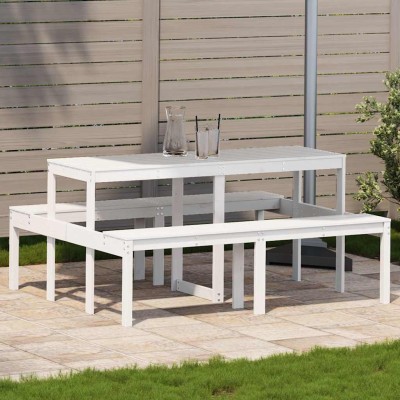 Picnic table, white,...
