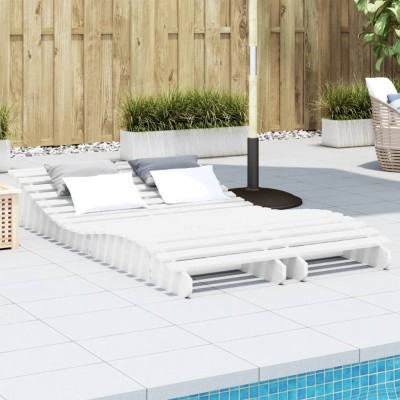 Sunbeds, 2 pcs., white,...