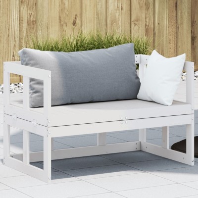 Garden sofa-bench, white,...