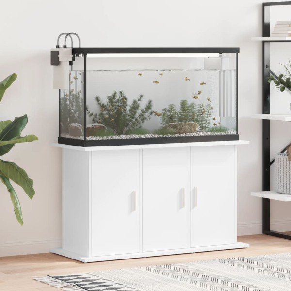 Aquarium stand, white, 101x41x58cm, processed wood