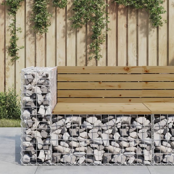 Garden bench, 92x71x65.5cm, pine, gabion design