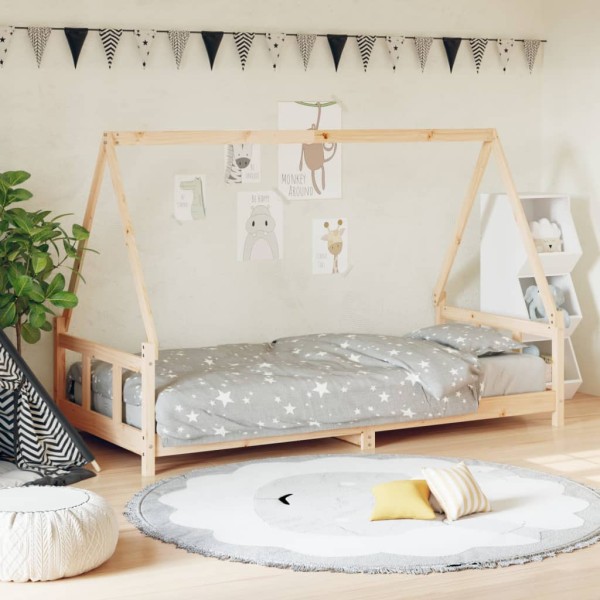 Children's bed frame, 90x190cm, solid pine wood