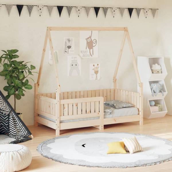 Children's bed frame, 70x140cm, solid pine wood