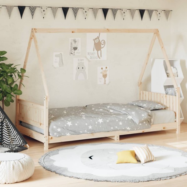 Children's bed frame, 90x190cm, solid pine wood