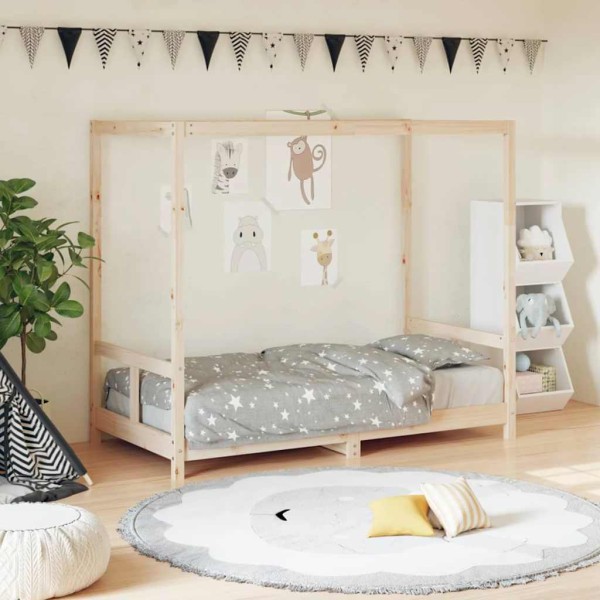 Children's bed frame, 80x160cm, solid pine wood
