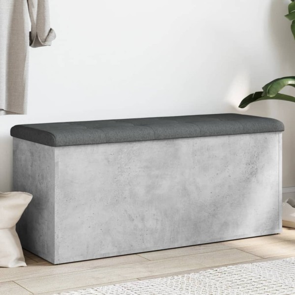 Bench-storage box, concrete, 102x42x45cm, processed wood