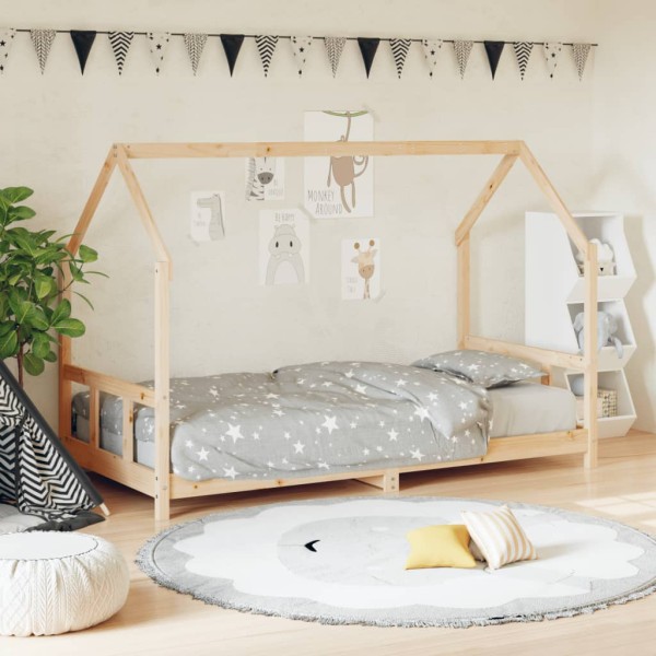 Children's bed frame, 90x190cm, solid pine wood