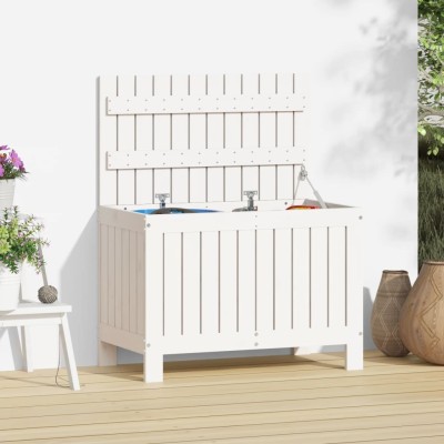 Garden storage box, white,...
