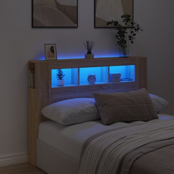LED galvūgalis, ąžuolo, 140x18,5x103,5cm, apdirbta mediena