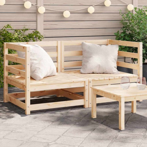 Corner garden sofa parts, 2 pcs., 70x70x67cm, solid pine