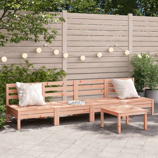 Garden sofa parts, 4 pcs., solid Douglas fir, without armrests