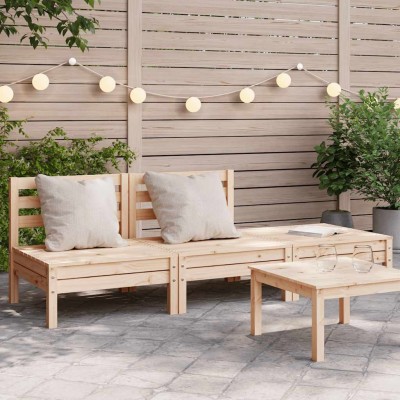 Trivietė sodo sofa, pušies...
