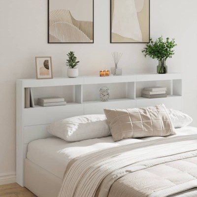 Headboard-cabinet with LED,...