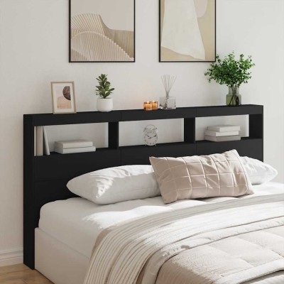 Headboard-cabinet with LED,...