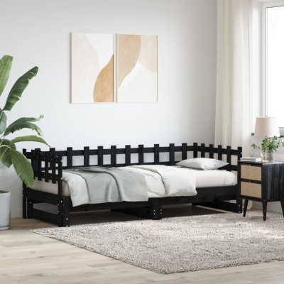 Pull-out bed, black,...