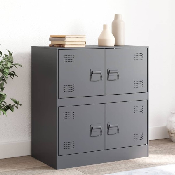 Side cabinet, anthracite color, 67x39x73cm, steel