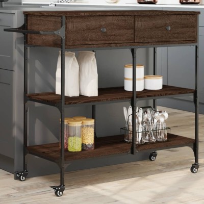 Kitchen trolley, brown oak,...