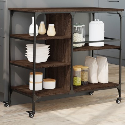Kitchen trolley, brown oak,...