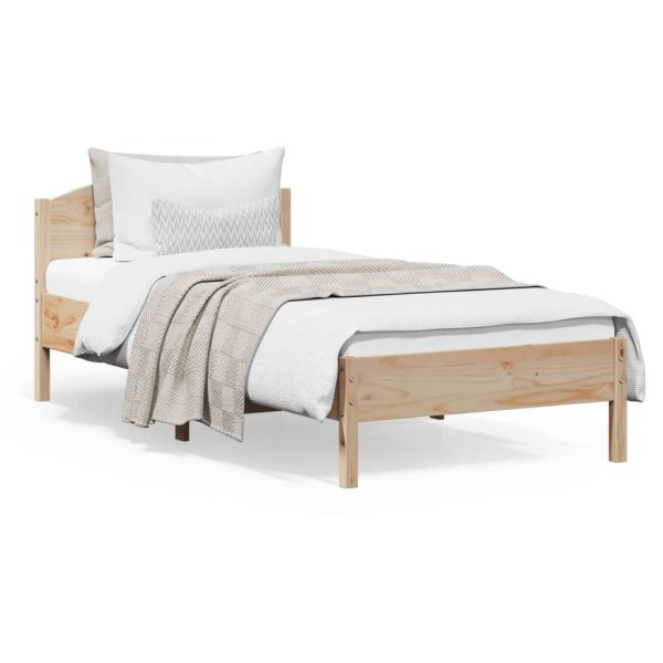 Bed frame without mattress, 100x200cm, solid pine wood