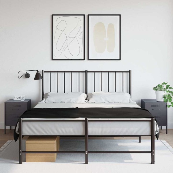 Bedside cabinets, 2 pcs., anthracite, 36x39x50.5cm, steel
