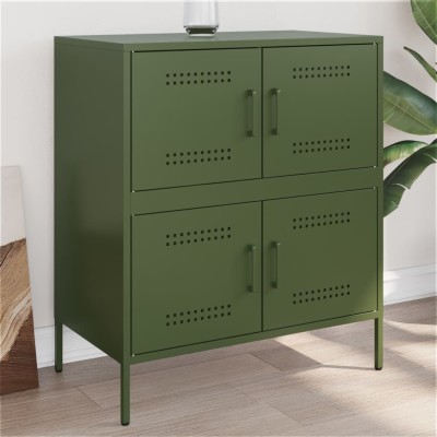 Side cabinet, olive green,...