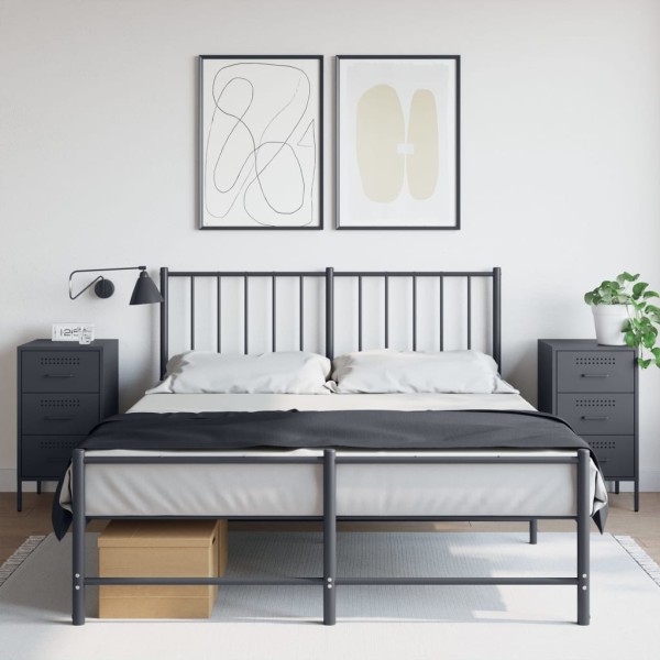 Bedside cabinets, 2 pcs., anthracite, 36x39x68cm, steel