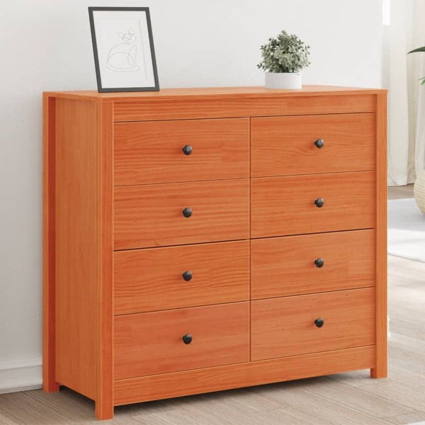 Side cabinet, wax brown, 100x40x90cm, solid pine
