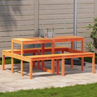 Picnic table, wax brown,...